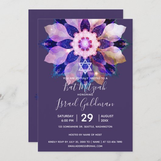 Unity Mandala Einladung (Vorne/Hinten)