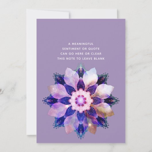 Unity Mandala Einladung (Rückseite)