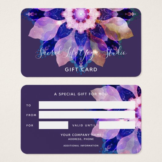 Unity Mandala Geschenkkarte (Vorne & Hinten)