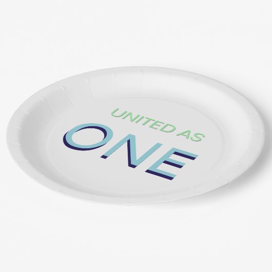 Unity-Meldung Pappteller (Schrägansicht)