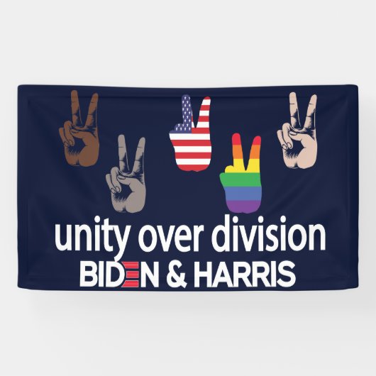 Unity over Division 2024 Wahl Biden Harris Banner (Horizontal)