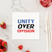 "Unity over Division", blaues, rotes Schwarz-weiße Serviette (Beispiel)