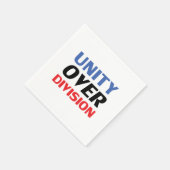 "Unity over Division", blaues, rotes Schwarz-weiße Serviette (Ecke)