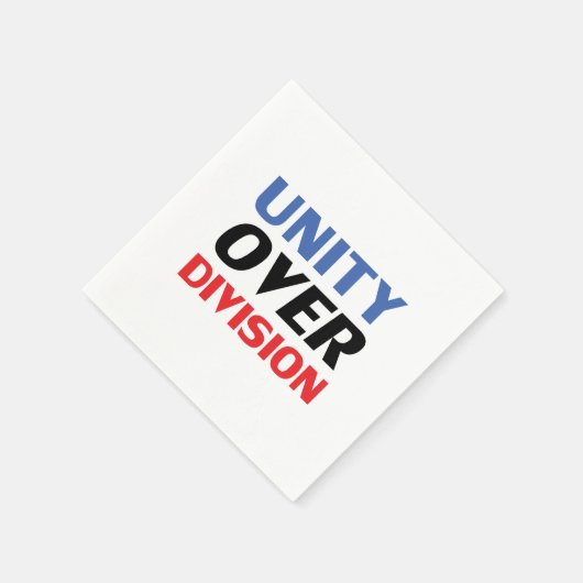 "Unity over Division", blaues, rotes Schwarz-weiße Serviette (Ecke)