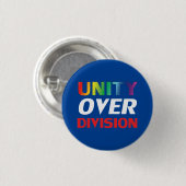 Unity over Division - lgbtq, lgbt stolz, blau Button (Vorne & Hinten)