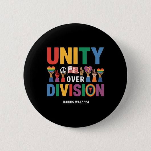 Unity over Division Pride Harris W 24 Button (Vorderseite)