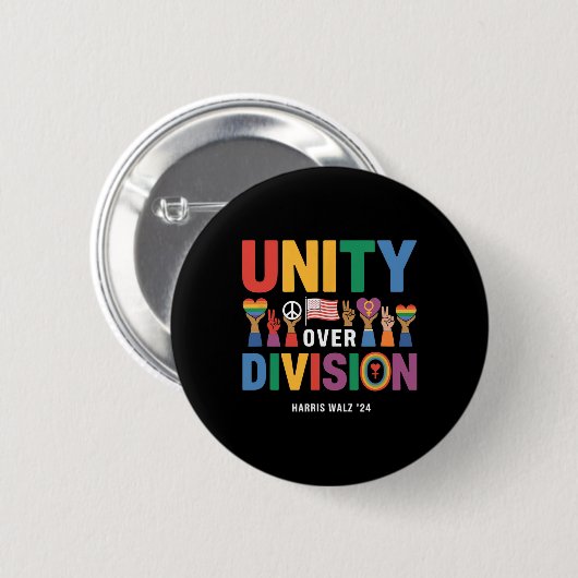 Unity over Division Pride Harris W 24 Button (Vorne & Hinten)