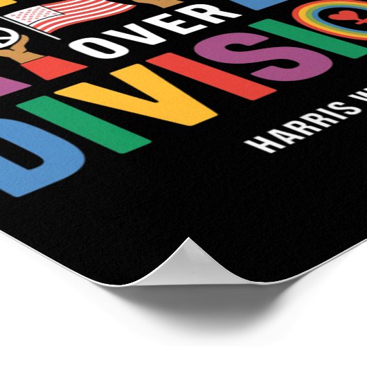 Unity over Division Pride Harris W 24 Poster (Ecke)