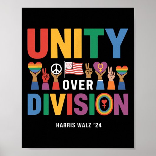 Unity over Division Pride Harris W 24 Poster (Vorne)