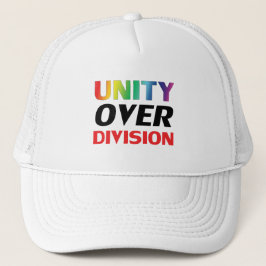 "Unity over Division" Stolz lgbtq, lgbt white Truckerkappe