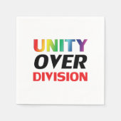 "Unity over Division" - Stolz lgbtq lgbt Whitepape Serviette (Vorderseite)
