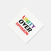 "Unity over Division" - Stolz lgbtq lgbt Whitepape Serviette (Ecke)