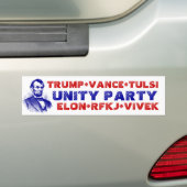 UNITY PARTY Trump Vance Tulsi Elon RFKJ Vivek Autoaufkleber (Auf Auto)