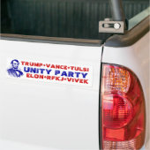 UNITY PARTY Trump Vance Tulsi Elon RFKJ Vivek Autoaufkleber (Auf Lkw)