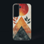 Unity Peaks Phone Case Samsung Galaxy Hülle<br><div class="desc">Zwei symmetrische Gipfel mit Sonne und Naturmotiven schaffen ein ausgeglichenes,  symbolisches Kunstwerk voller Kontrast und Harmonie.</div>