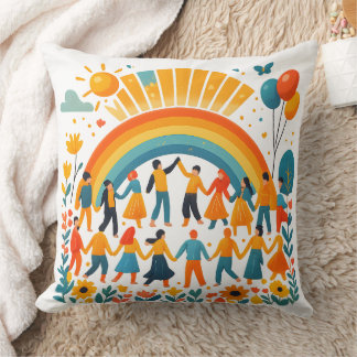 Unity Regenbogen Gemeinschaft Dekokissen