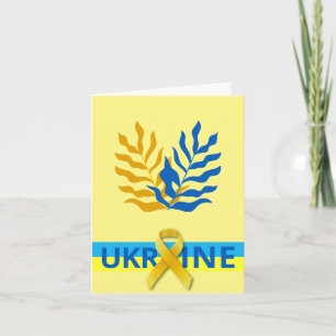 Unity Ribbon für die Ukraine Peace Card Karte