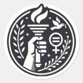 Unity Rising Runder Aufkleber (Vorderseite)