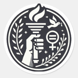 Unity Rising Runder Aufkleber