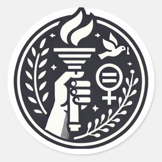 Unity Rising Runder Aufkleber (Vorderseite)