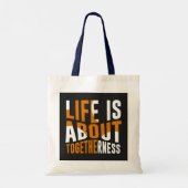 Unity Tote Bag - Das Leben dreht sich um Zusammeng Tragetasche (Rückseite)