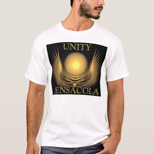 unitywhite/Schwarzes T-Shirt (Vorderseite)