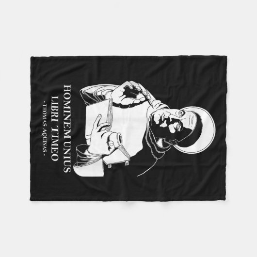 Unius Libri Philosopher Thomas Aquinas Zitat Fleecedecke (Vorderseite (Horizontal))