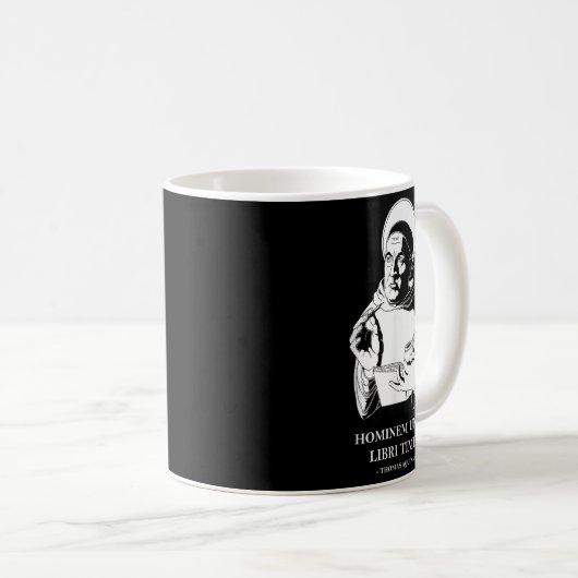 Unius Libri Philosopher Thomas Aquinas Zitat Kaffeetasse (VorderseiteRechts)