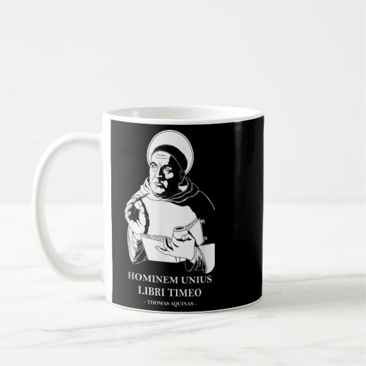 Unius Libri Philosopher Thomas Aquinas Zitat Kaffeetasse (Links)
