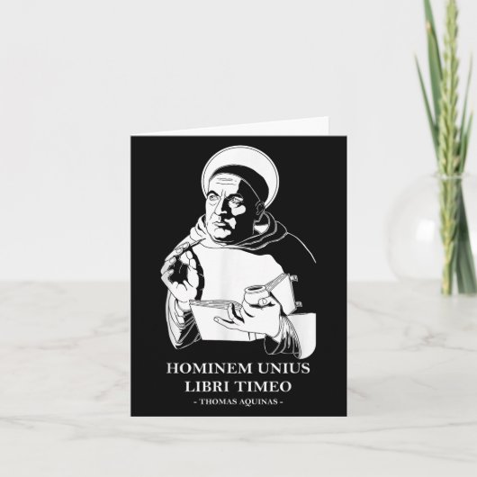 Unius Libri Philosopher Thomas Aquinas Zitat Karte (Vorderseite)