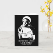 Unius Libri Philosopher Thomas Aquinas Zitat Karte (Gelbe Blume)