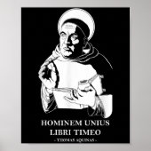 Unius Libri Philosopher Thomas Aquinas Zitat Poster (Vorne)