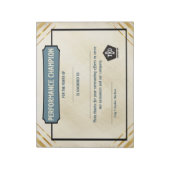 Universal employoee performance award certificates notizblock (Rotiert)