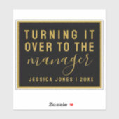 Universal Manager Law Attraction Black Bookplate Aufkleber (Blatt)