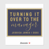 Universal Manager Law of Attraction Blue Bookplate Aufkleber (Blatt)