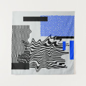 Universal Modern Geometric Shapes Set. Chaotic Gli Wandteppich (Vorderseite)