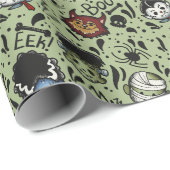Universal-Monster - Grün Geschenkpapier (Rolleneckpunkt)