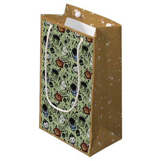Universal-Monster - Grün Kleine Geschenktüte (Vorderseite Schrägansicht)