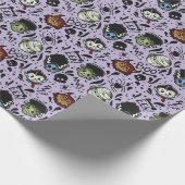 Universal-Monster - Violett Geschenkpapier (Ecke)