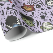 Universal-Monster - Violett Geschenkpapier (Rolleneckpunkt)
