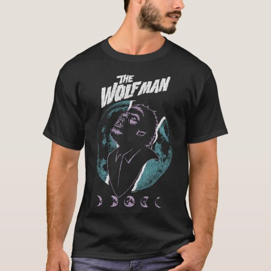 Universal Monsters Artist Serieshe Wolfman Retro P T-Shirt (Vorderseite)