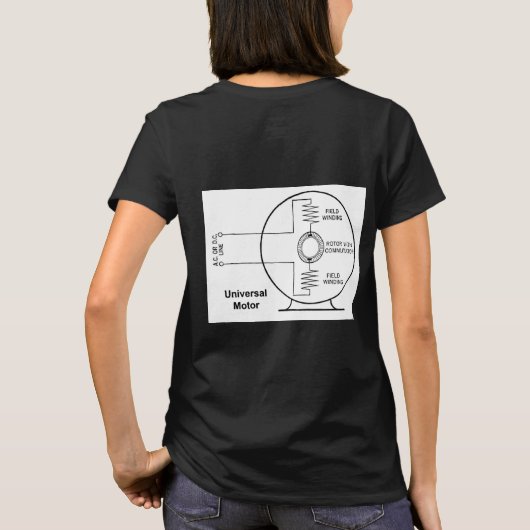 Universal Motor Diagram on Back of Women's T Shirt (Rückseite)