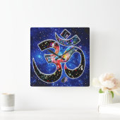 Universal OM Dhyana Quadratische Wanduhr (Zuhause)