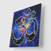 Universal OM Dhyana Quadratische Wanduhr (Winkel)