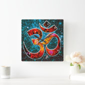 Universal OM Hum Quadratische Wanduhr (Zuhause)