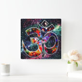Universal OM Karma Quadratische Wanduhr (Zuhause)