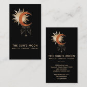 *~* Universale kosmische Mondbeams Sun Rays Stars Visitenkarte (Vorne/Hinten)