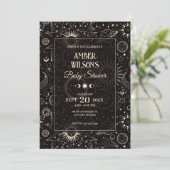 Universale mystische Astrologi-Mondsonnendusche Einladung (Stehend Vorderseite)