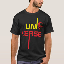 Universale Typografie mit Alien Face Design T-Shirt