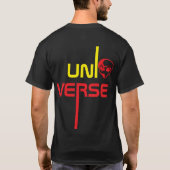 Universale Typografie mit Alien Face Design T-Shirt (Rückseite)
